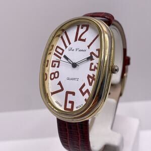 Da Vanci Rare Vintage Womens Large Oval Fashion Watch Works New Battery